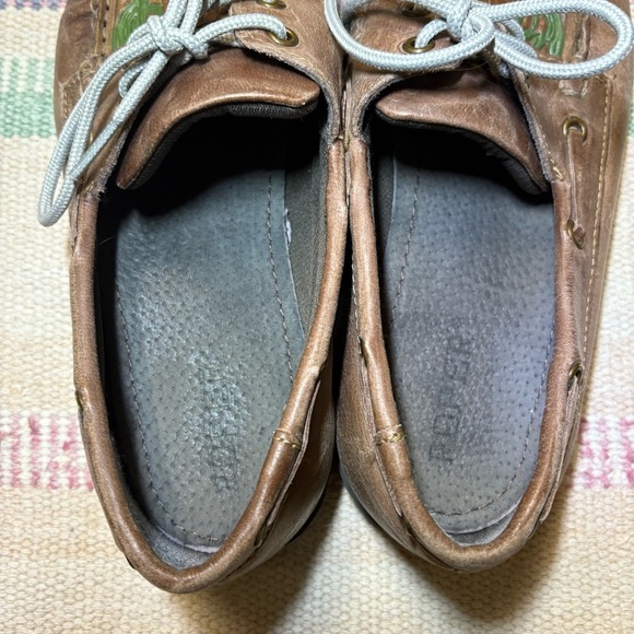 Roper Wom’s 7 Desert Painted Leather Loafers Cowboy Western Skulls Cactus Flower - Picture 8 of 11